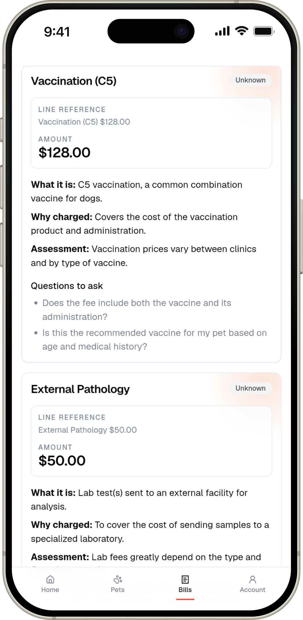 Understand charges before checkout.